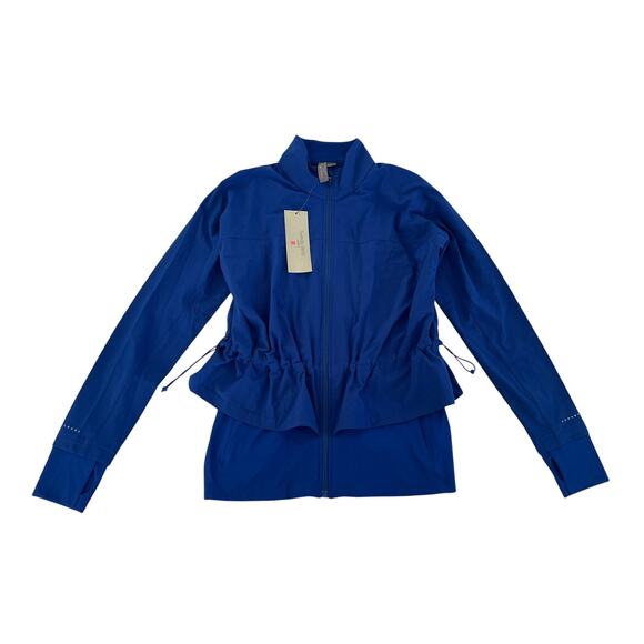 NWT Sweaty Betty Womens Size 6 Blue Fast Lane Zip Up Running Jacket Athleisure - Picture 1 of 16